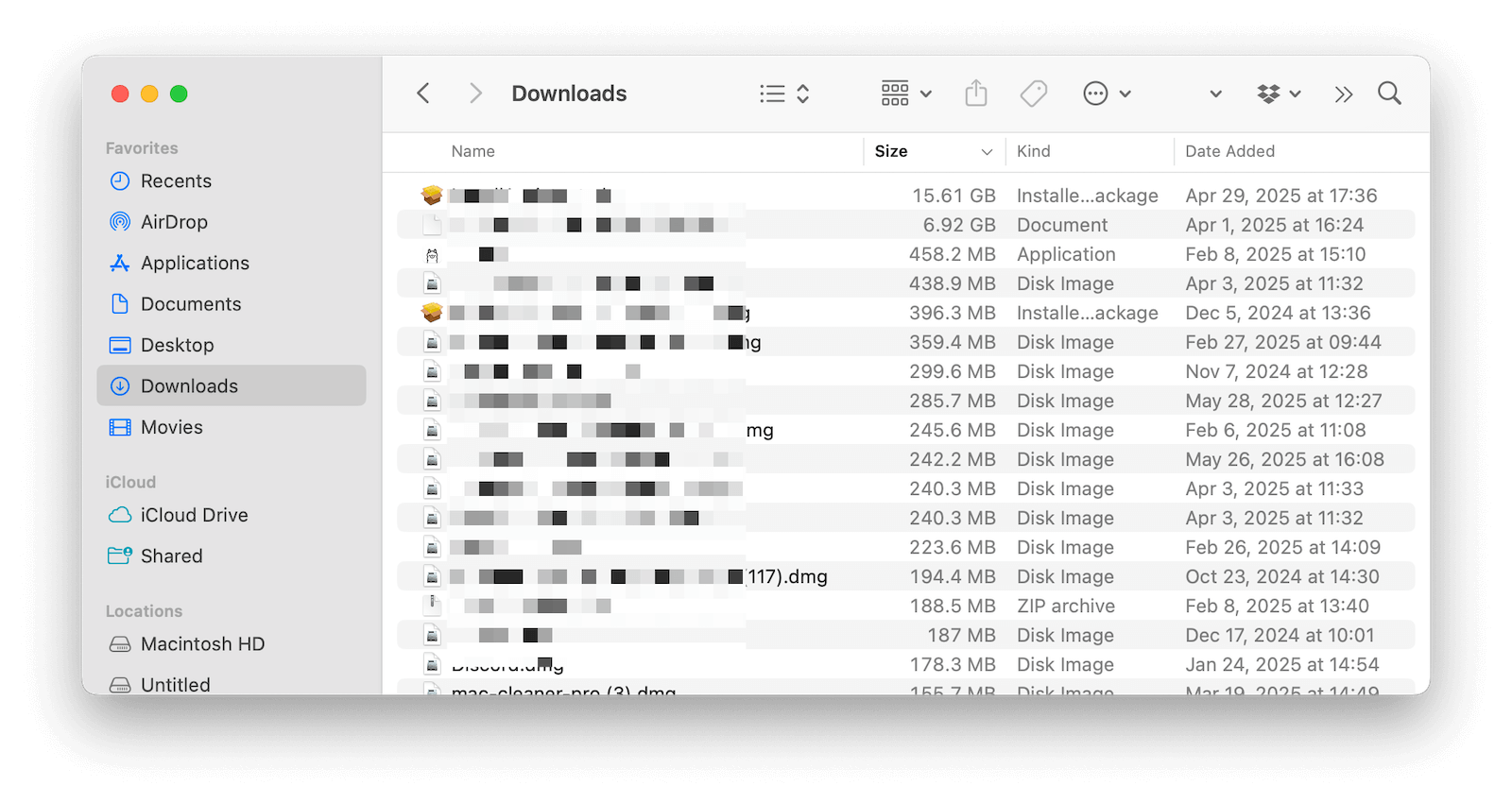 Trouvez et supprimez les gros fichiers sur Mac