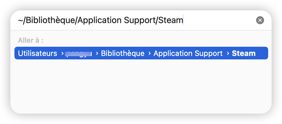 Trouvez les fichiers liés à Steam dans votre Mac