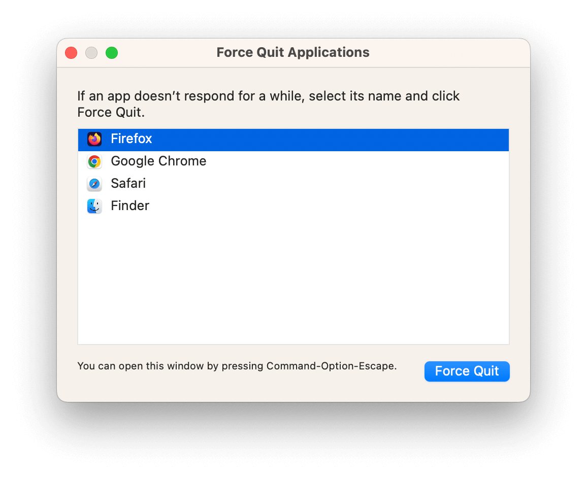 How to force quit Photos app on Mac