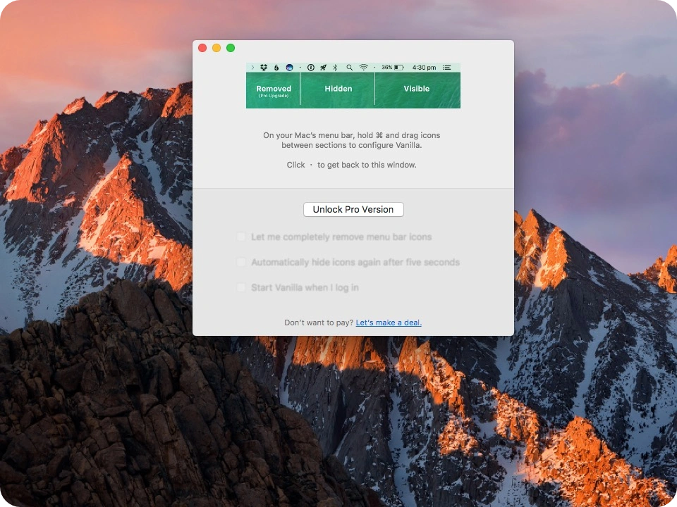 Menu Bar Alternative - Vanilla