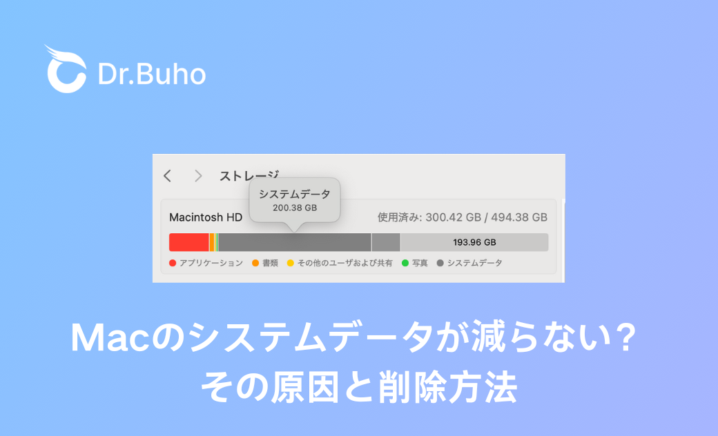 Macのシステムデータが減らないときの原因と削除方法
