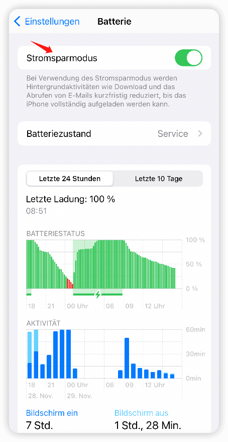iPhone Batteriezustand überprüfen