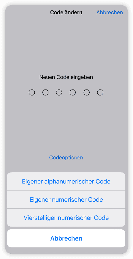 iPhone Passwort zurücksetzen