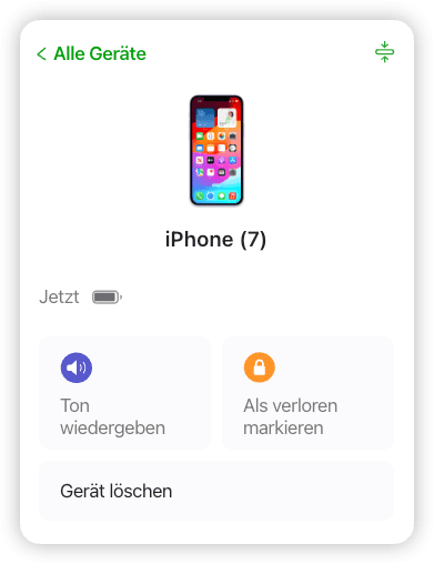 iPhone löschen, um den iPhone Code zurückzusetzen