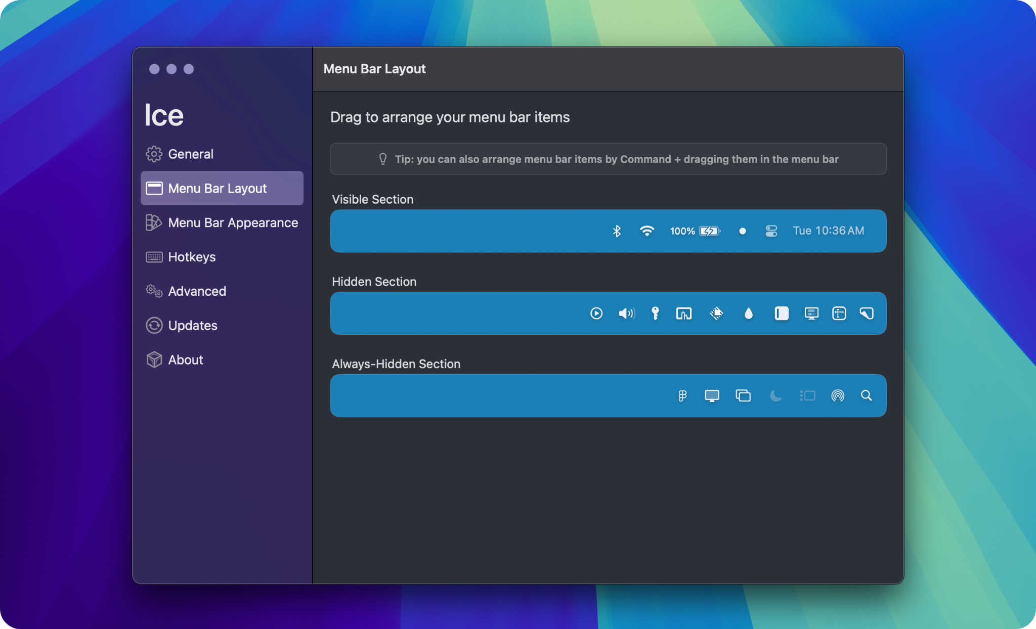 Mac Menu Bar Manager App - Ice