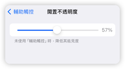 閒置不透明度