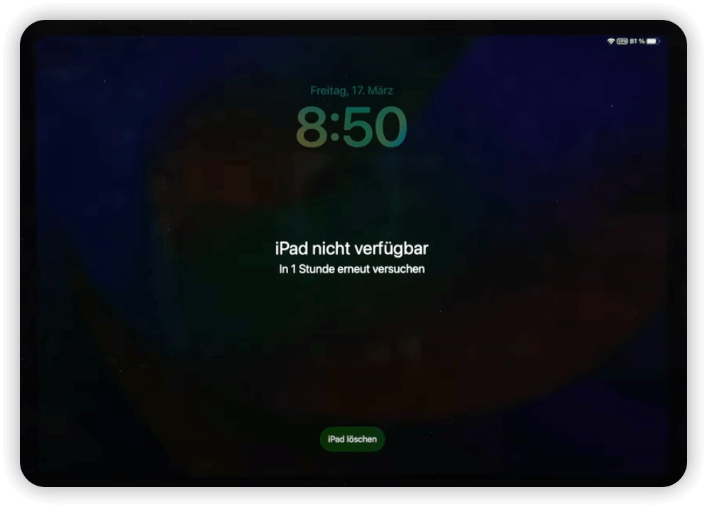 iPad nicht verfügbar