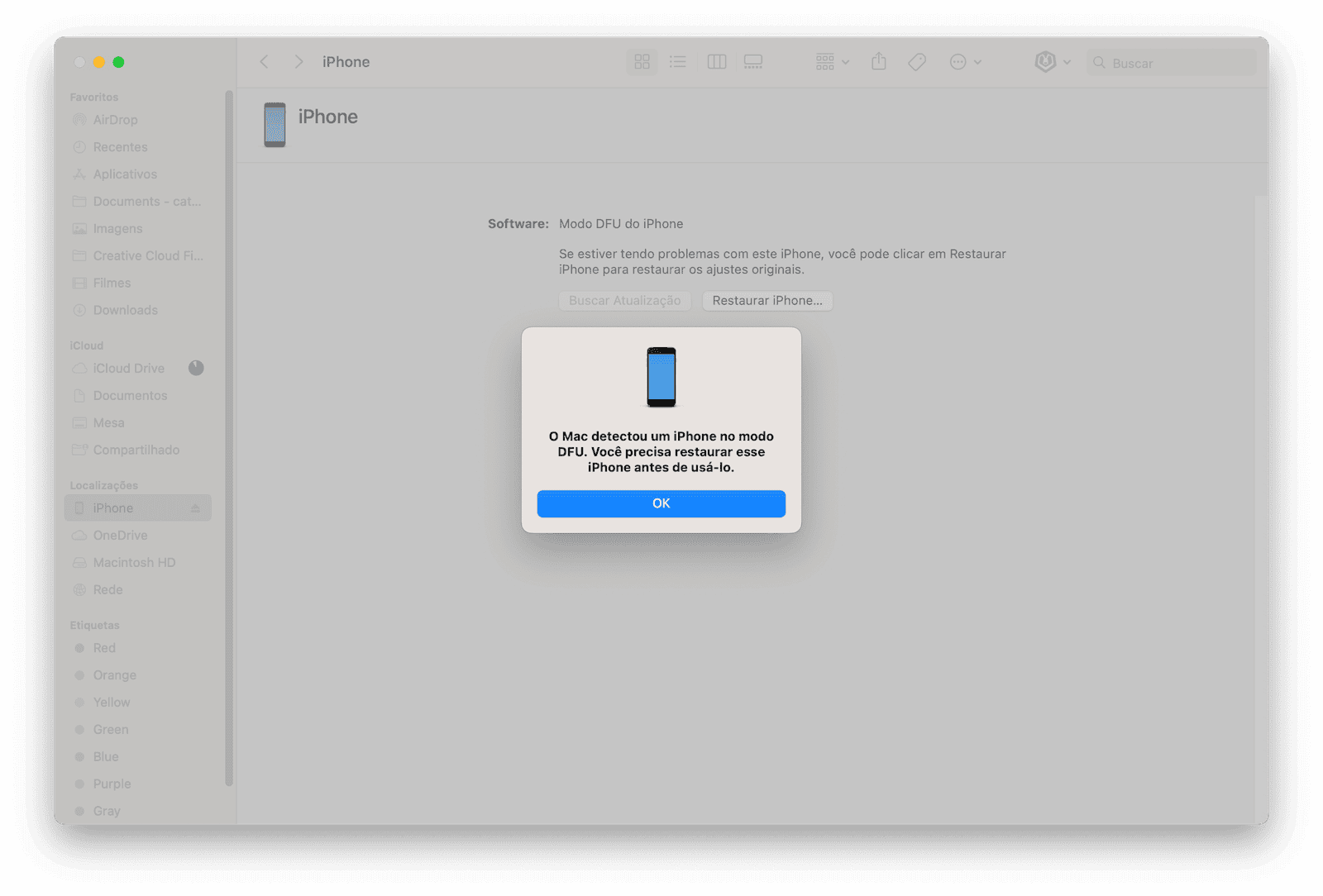 Restore iPhone in DFU Mode