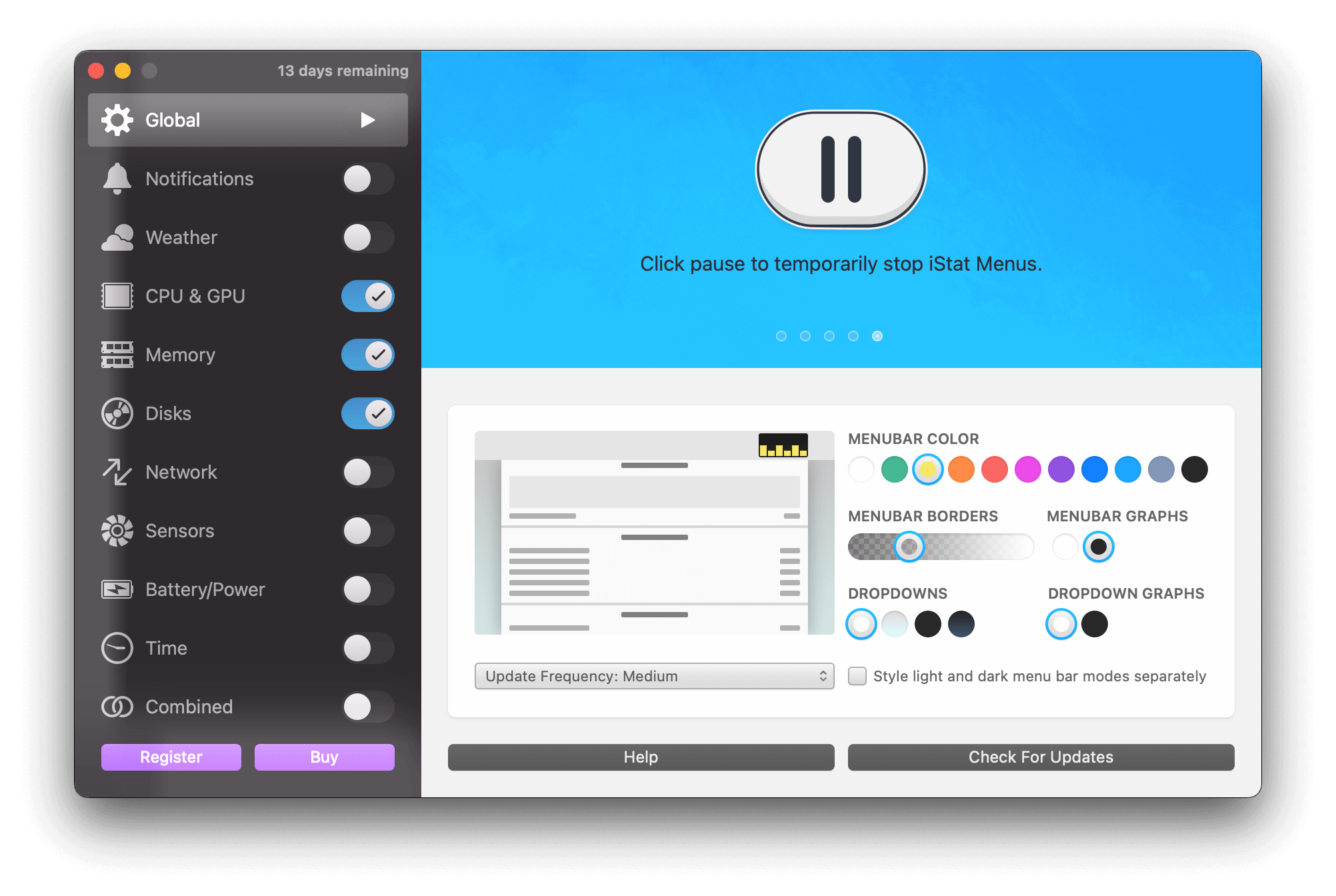 Best Mac Performance Monitors - iStats Menu