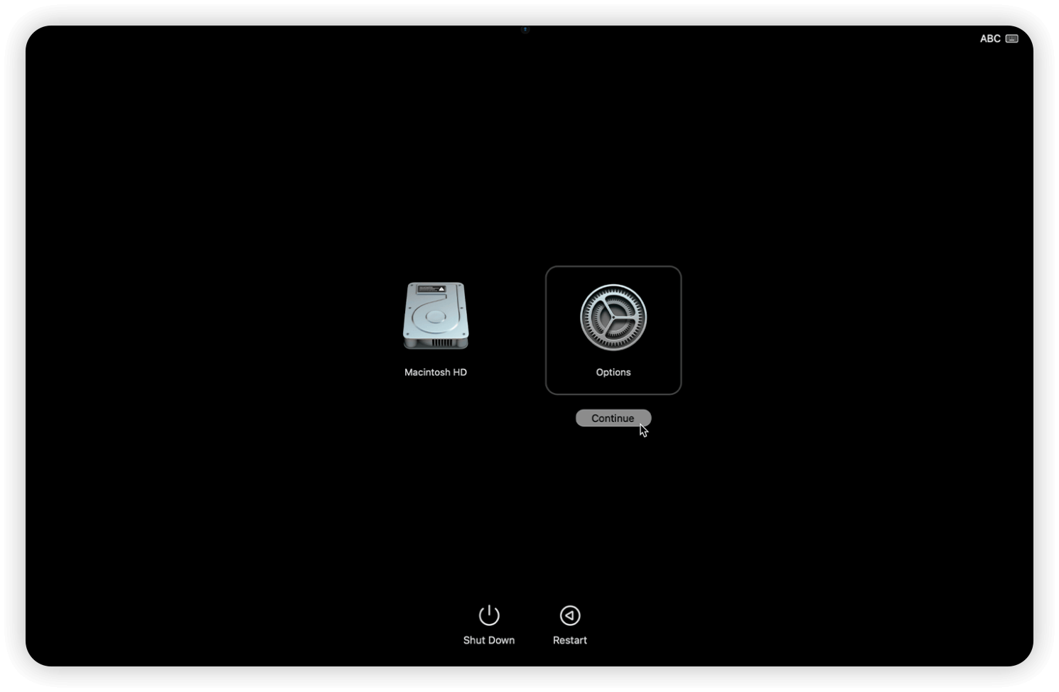 Mac Startoptionen