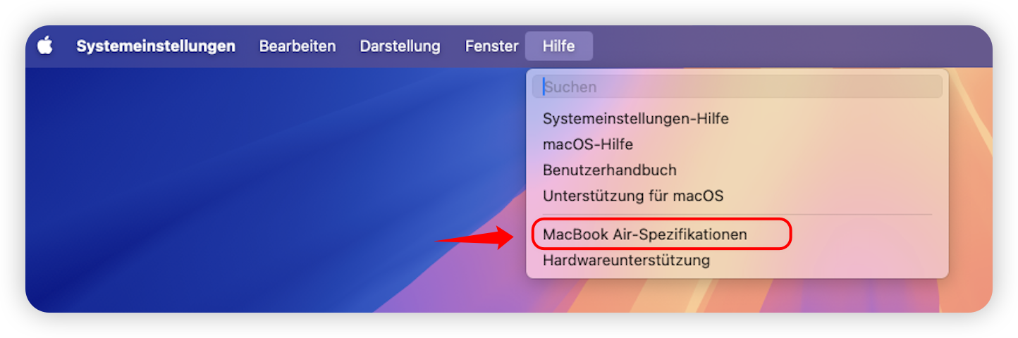 MacBook Air technische Daten prüfen