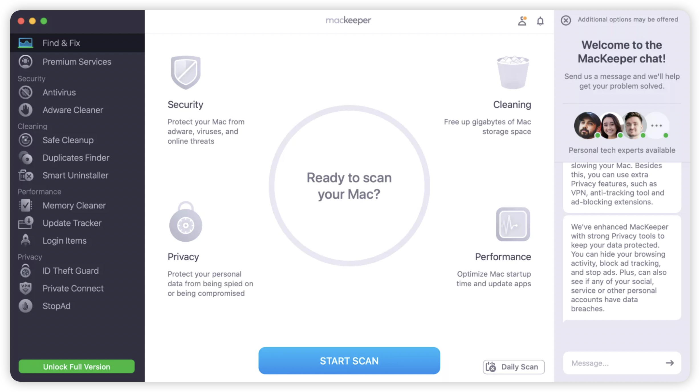 Mackeeper find and fix
