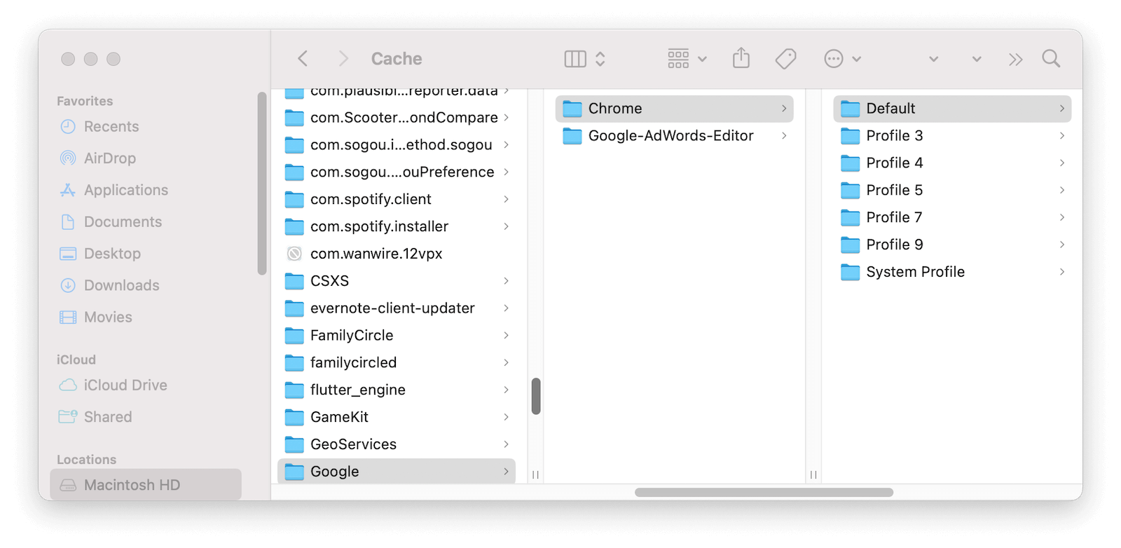 Manually Reset Chrome Cache and Data on Mac