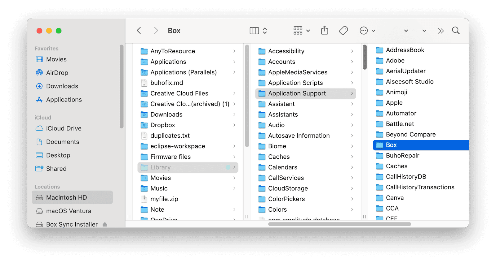 Manually Uninstall Box Drive from Mac with Finder