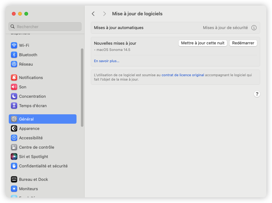 Mettre à jour votre Mac