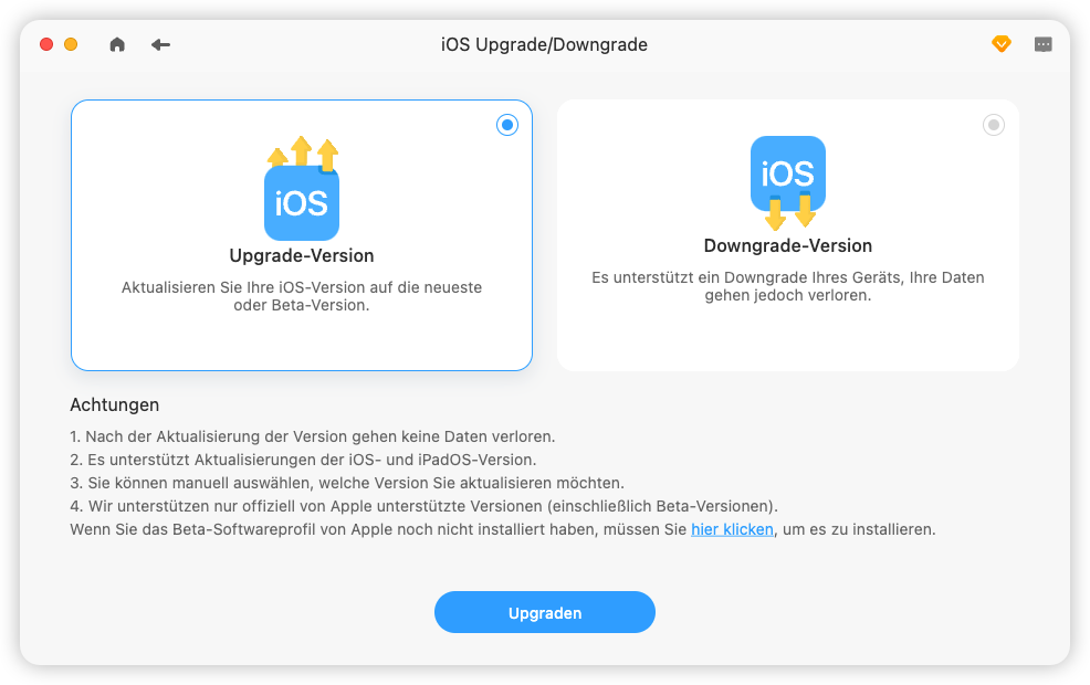 Laden Sie iOS 26 mit BuhoRepair herunter und installieren Sie es