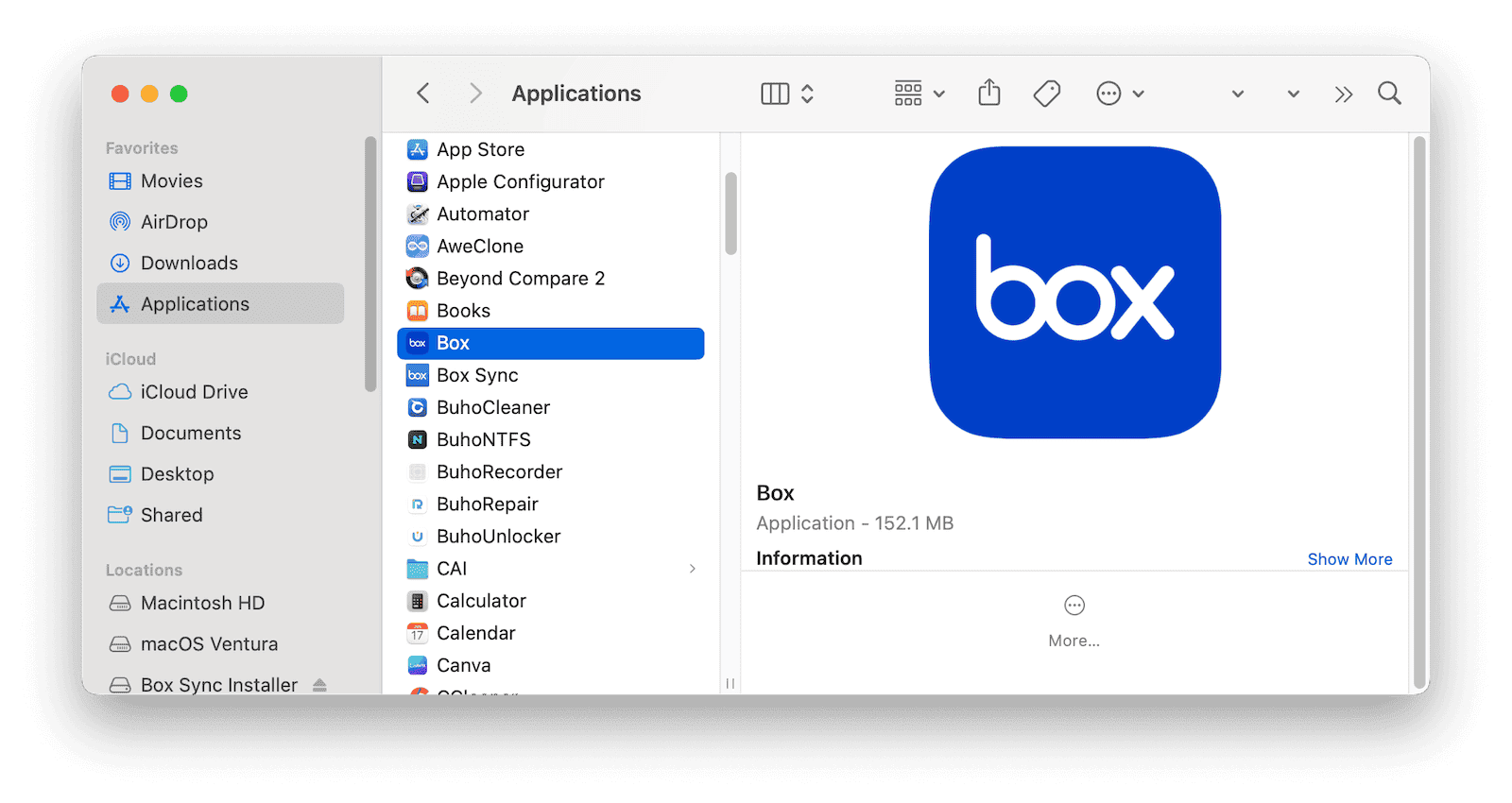 Move Box Drive Icon to the Trash