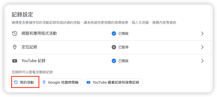 我的活動