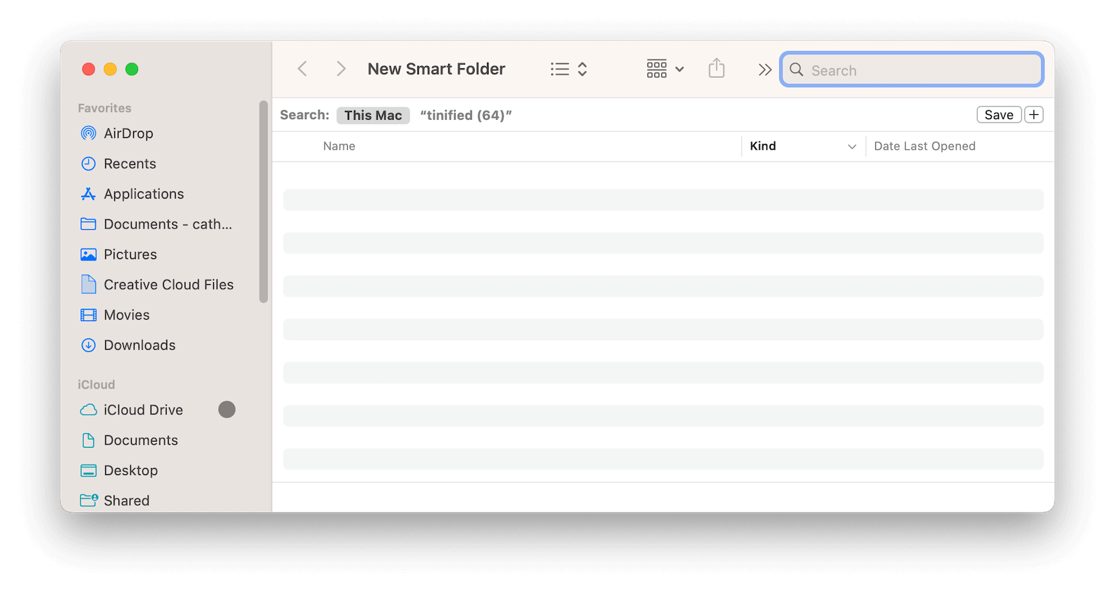 New Smart Folder