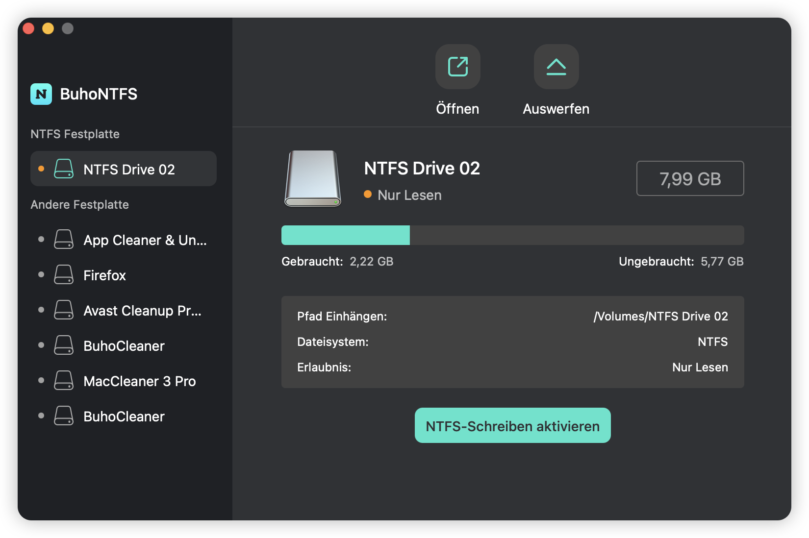 Beste Alternative zu iBoysoft NTFS for Mac - BuhoNTFS