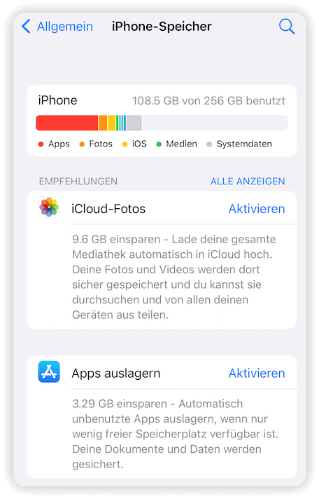 Aktivieren Sie Ungenutzte Apps entfernen
