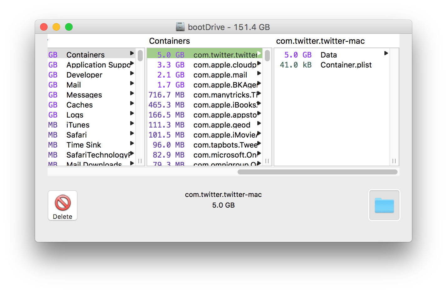 DaisyDisk 免費替代軟體 - OmniDiskSweeper