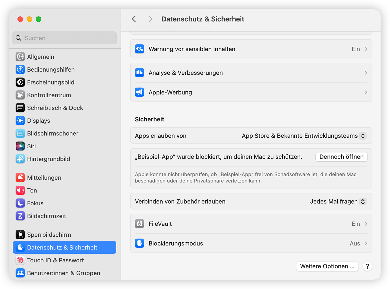 Apps dennoch öffnen