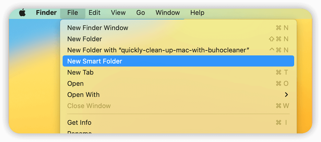 Open New Smart Folder
