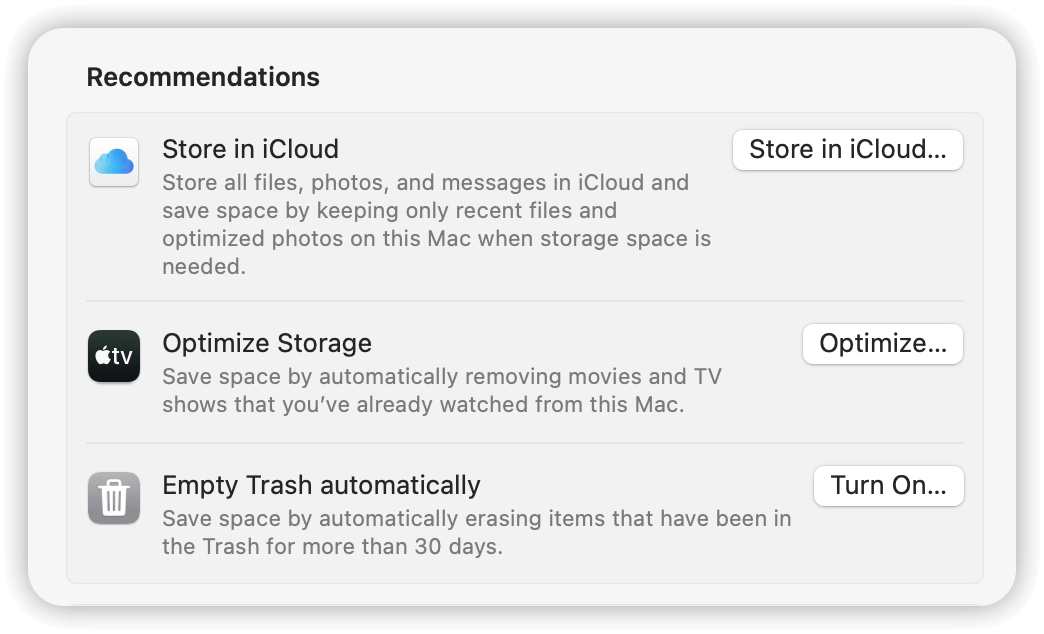 Optimize Mac Storage