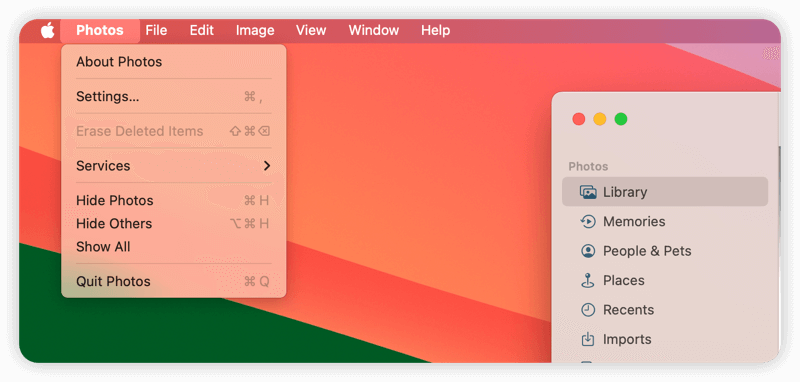 Photo Settings on Mac