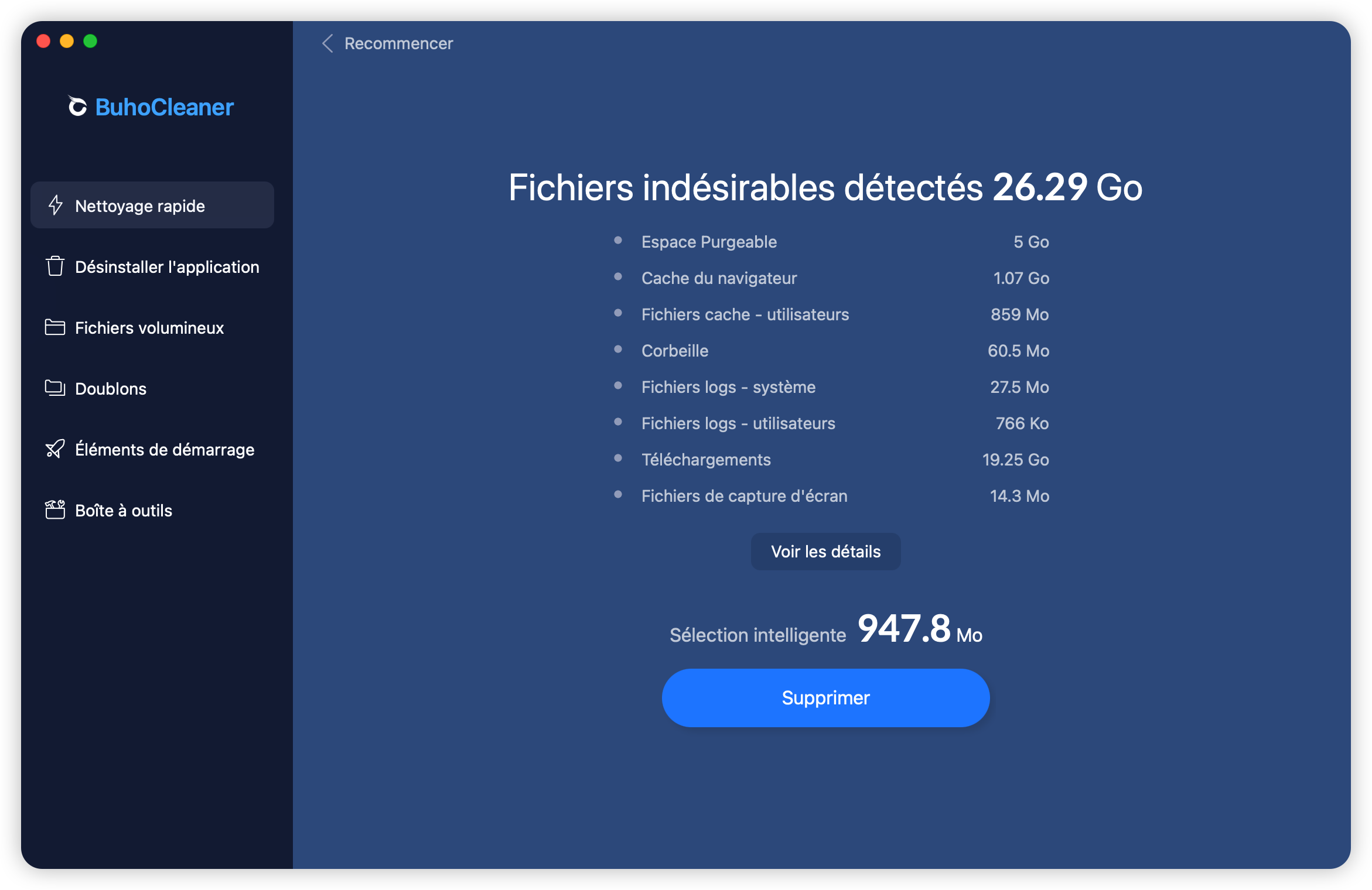 Nettoyez rapidement votre Mac avec BuhoCleaner