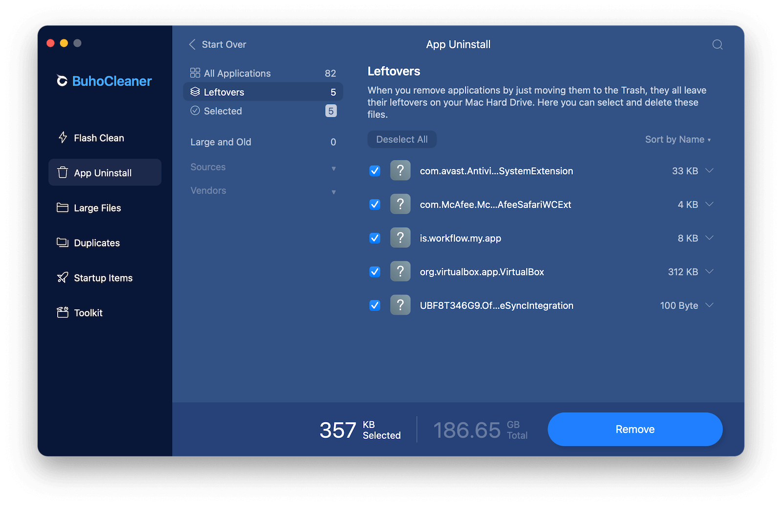Quickly Delete All Leftover Files of Uninstalled Apps on Mac with BuhoCleaner