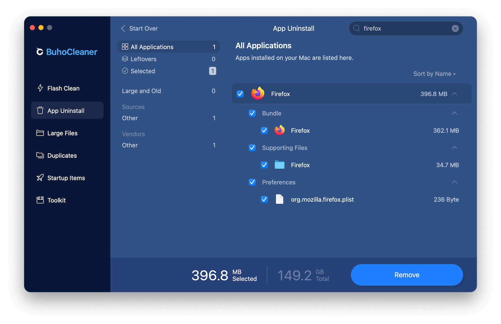 Quickly Uninstall Firefox on Mac with BuhoCleaner