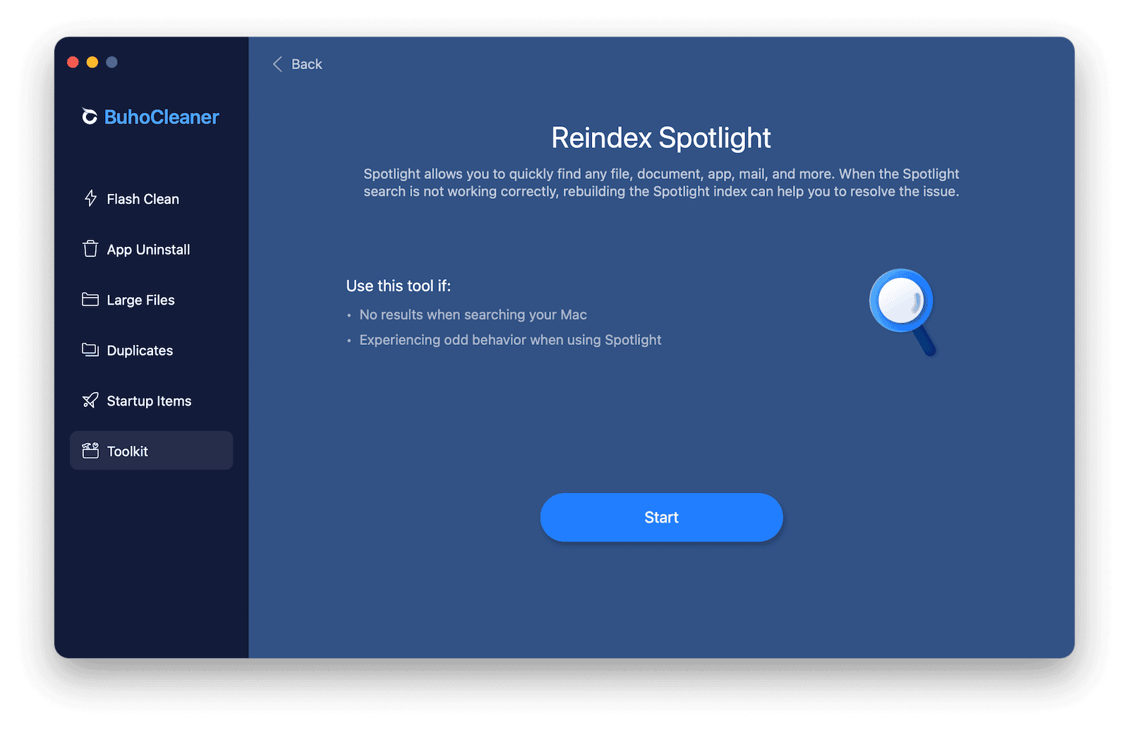 Reindex Spotlight with BuhoCleaner