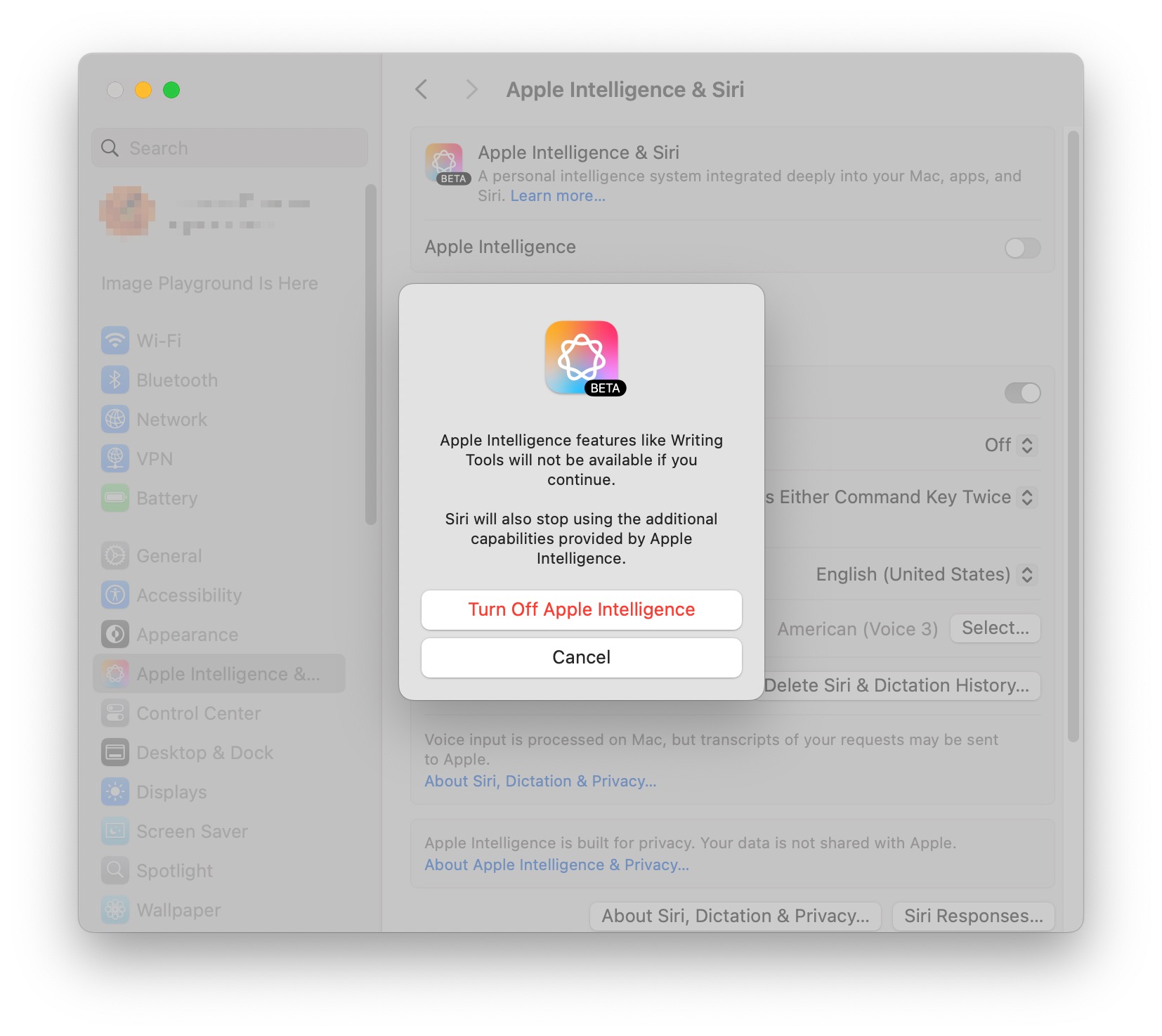 Delete Apple Intelligence Storage on Your Mac via Toggle & Restart