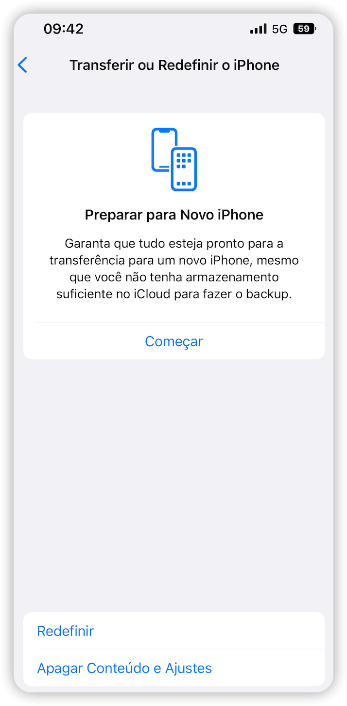 Redefinir o iPhone