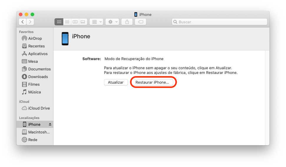 Restore iPhone