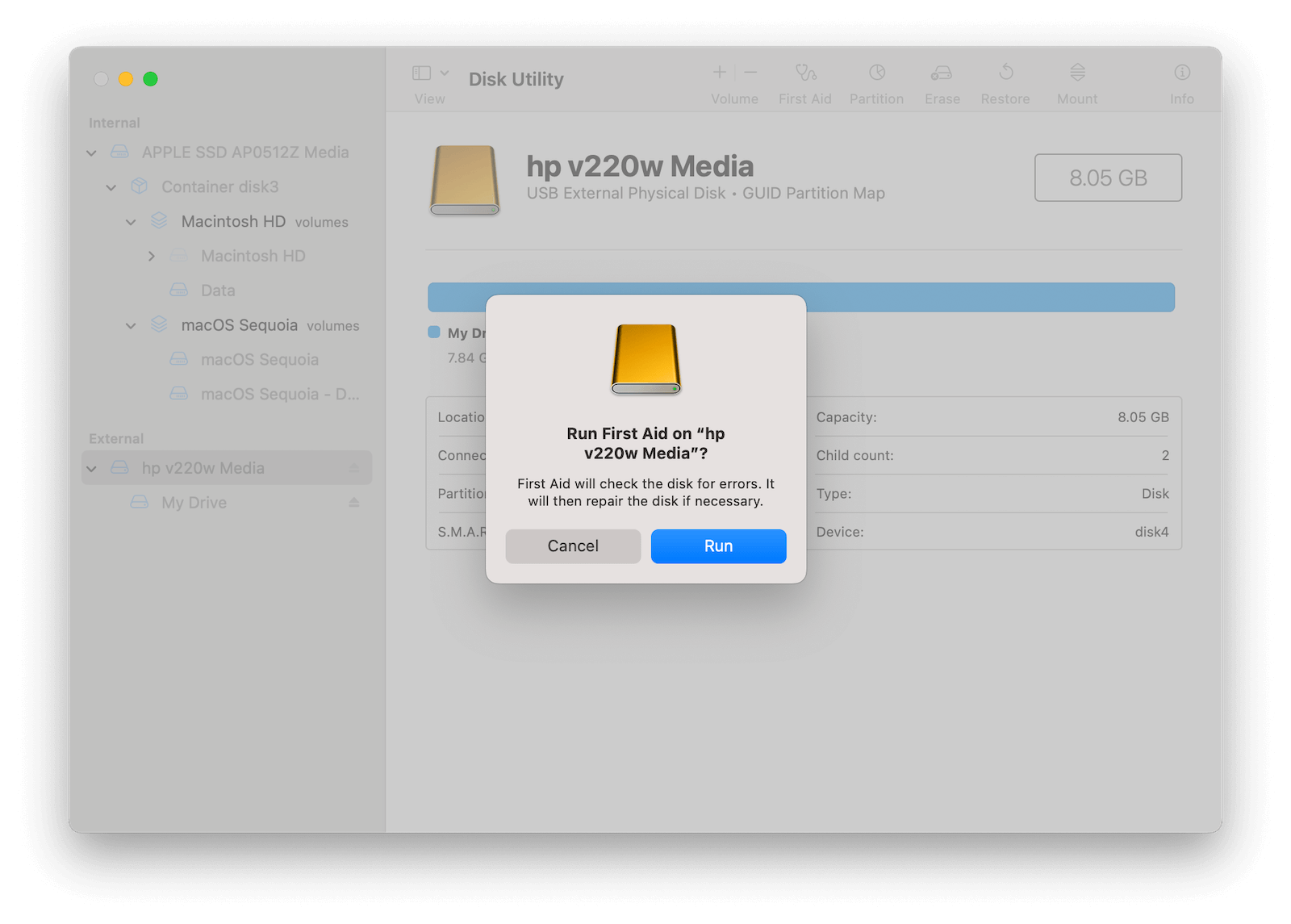 Check for Drive Errors