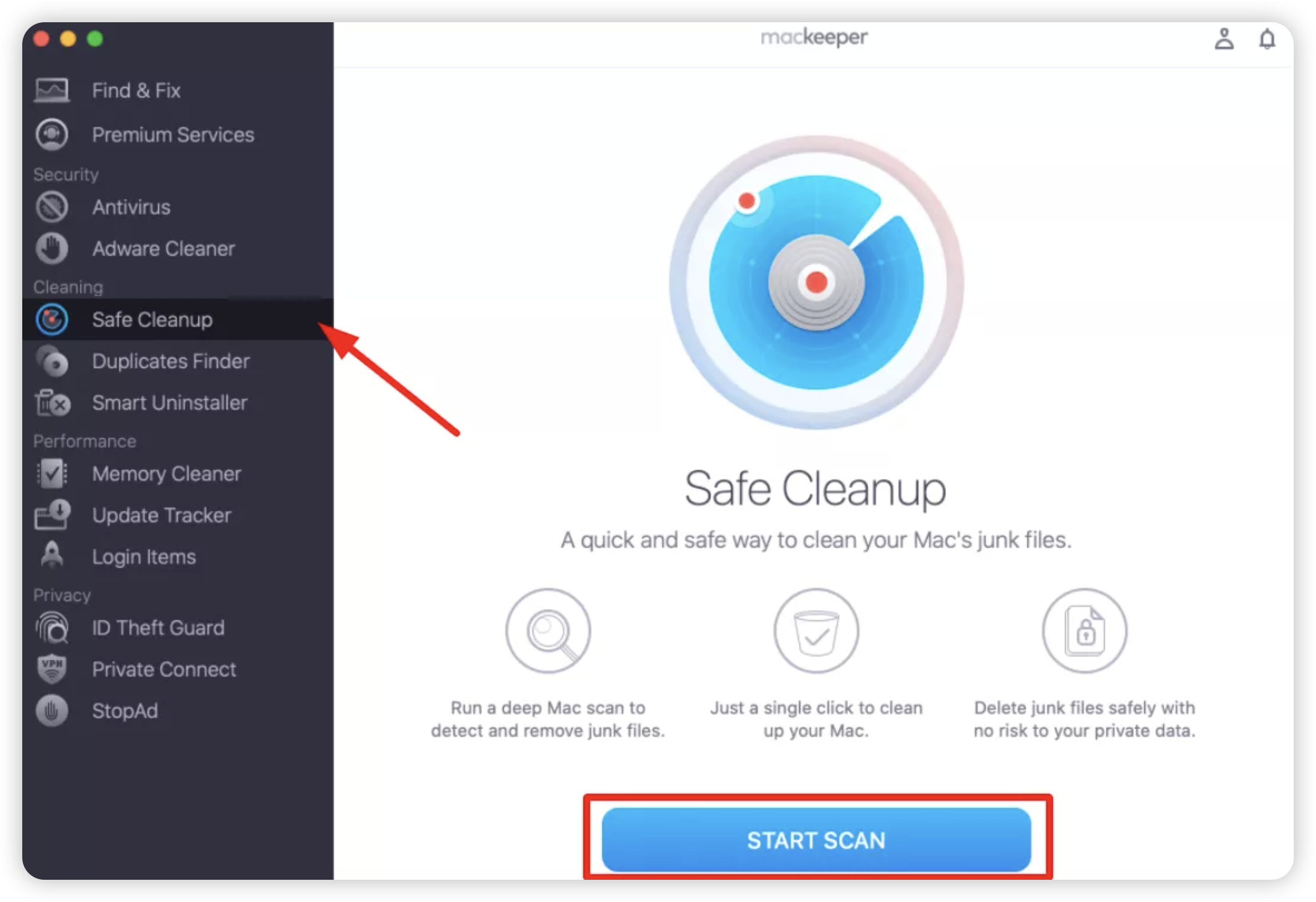 Safe cleanup