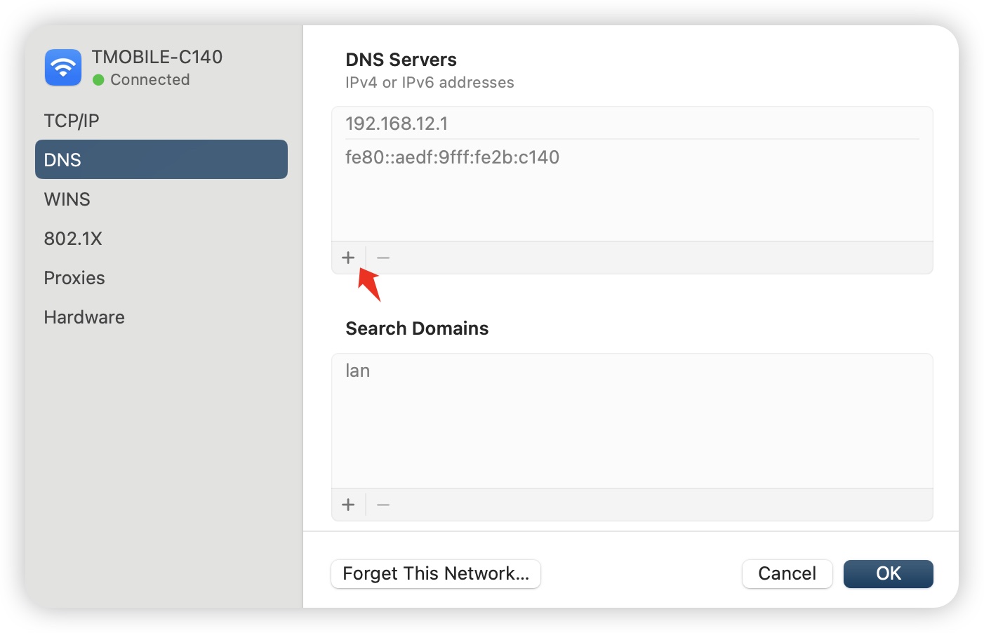 How to add DNS servers on Mac