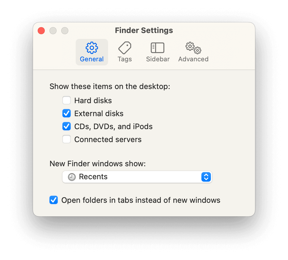 show external drives onto Mac desktop