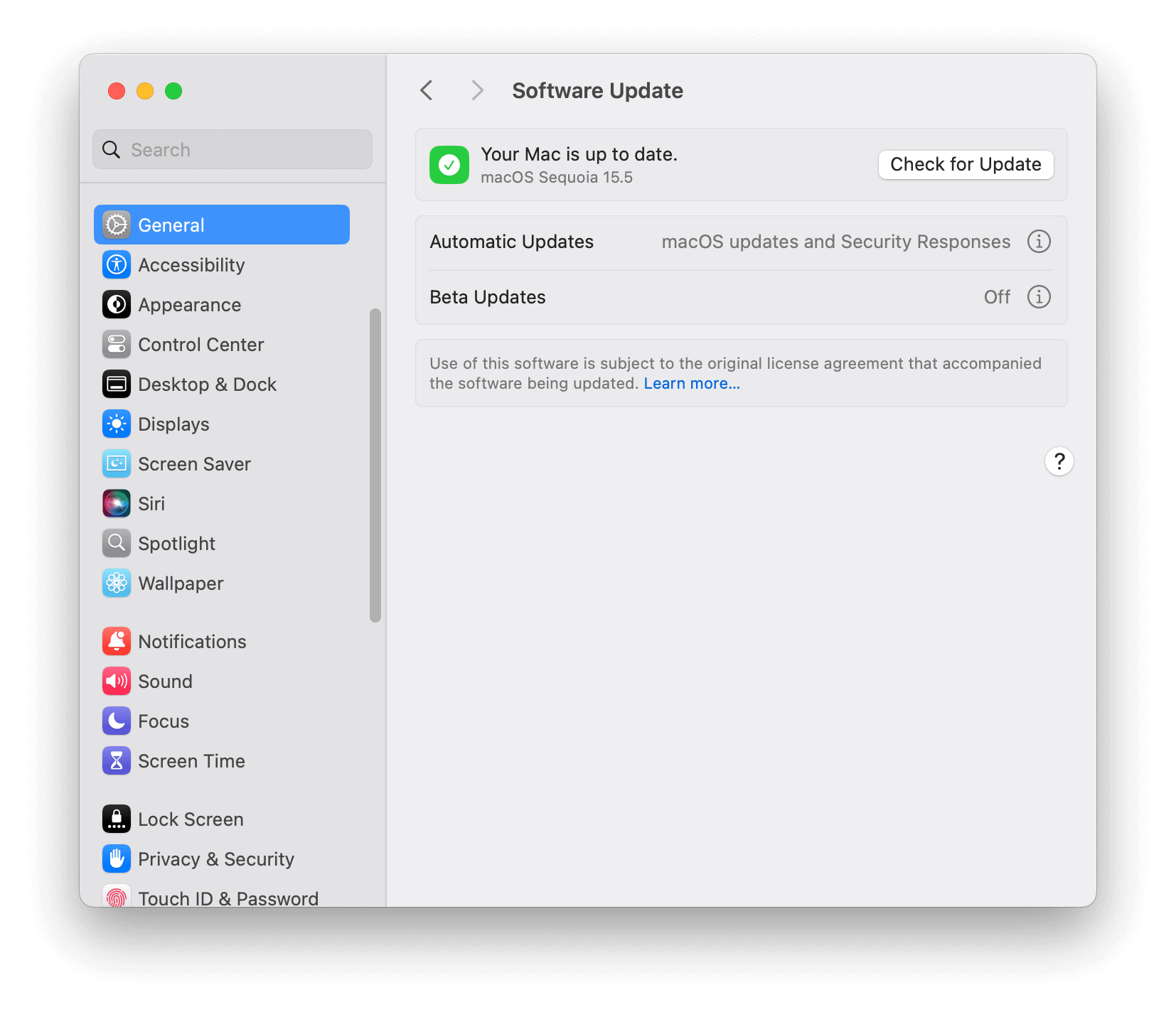Software-update op Mac