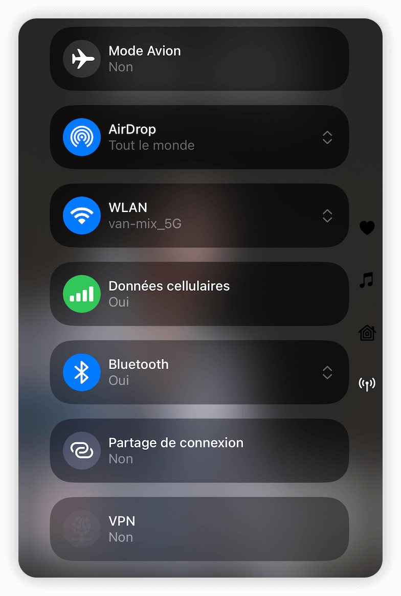 Fermez WiFi et bluetooth