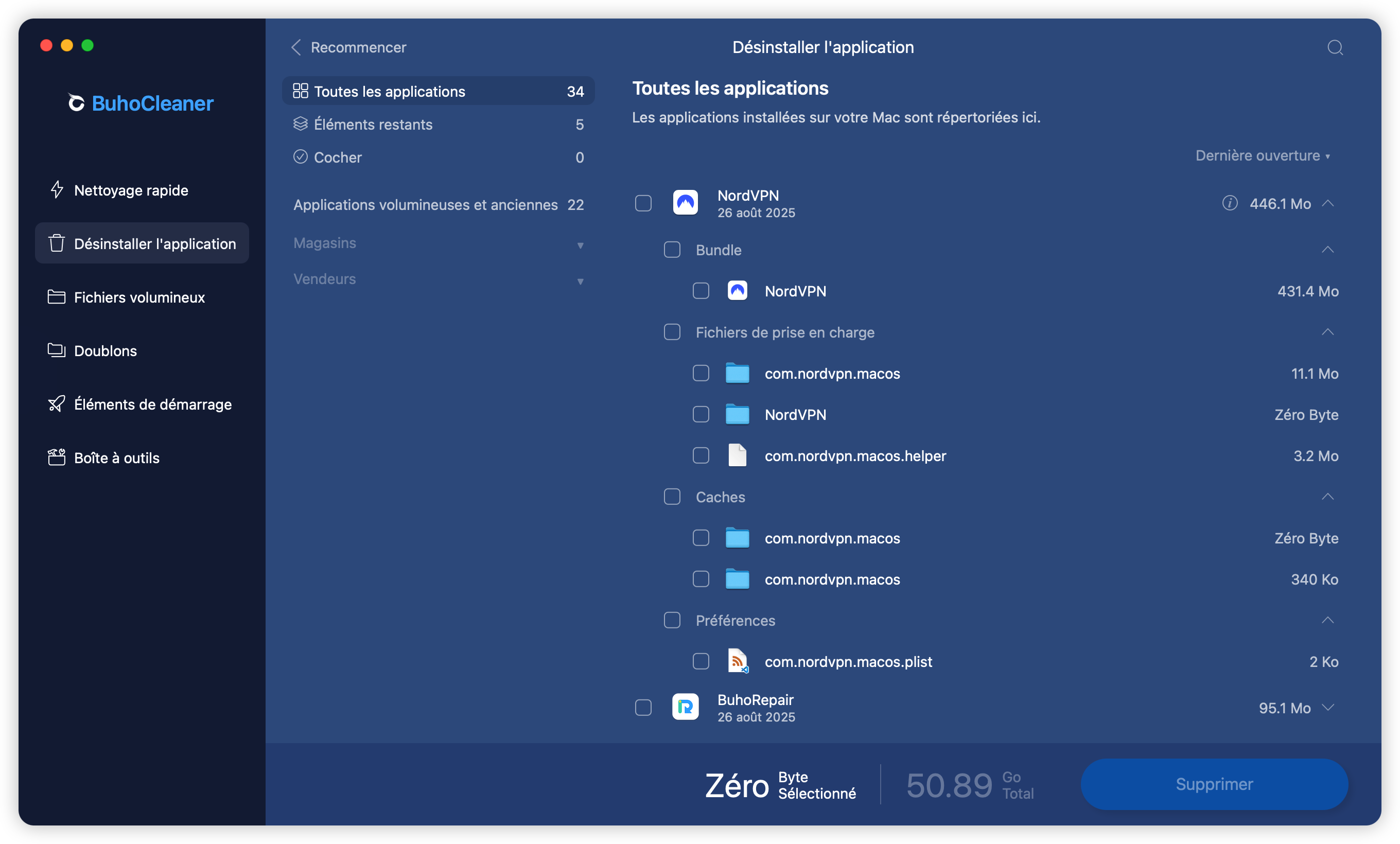 Désinstaller rapidement NordVPN sur Mac avec BuhoCleaner