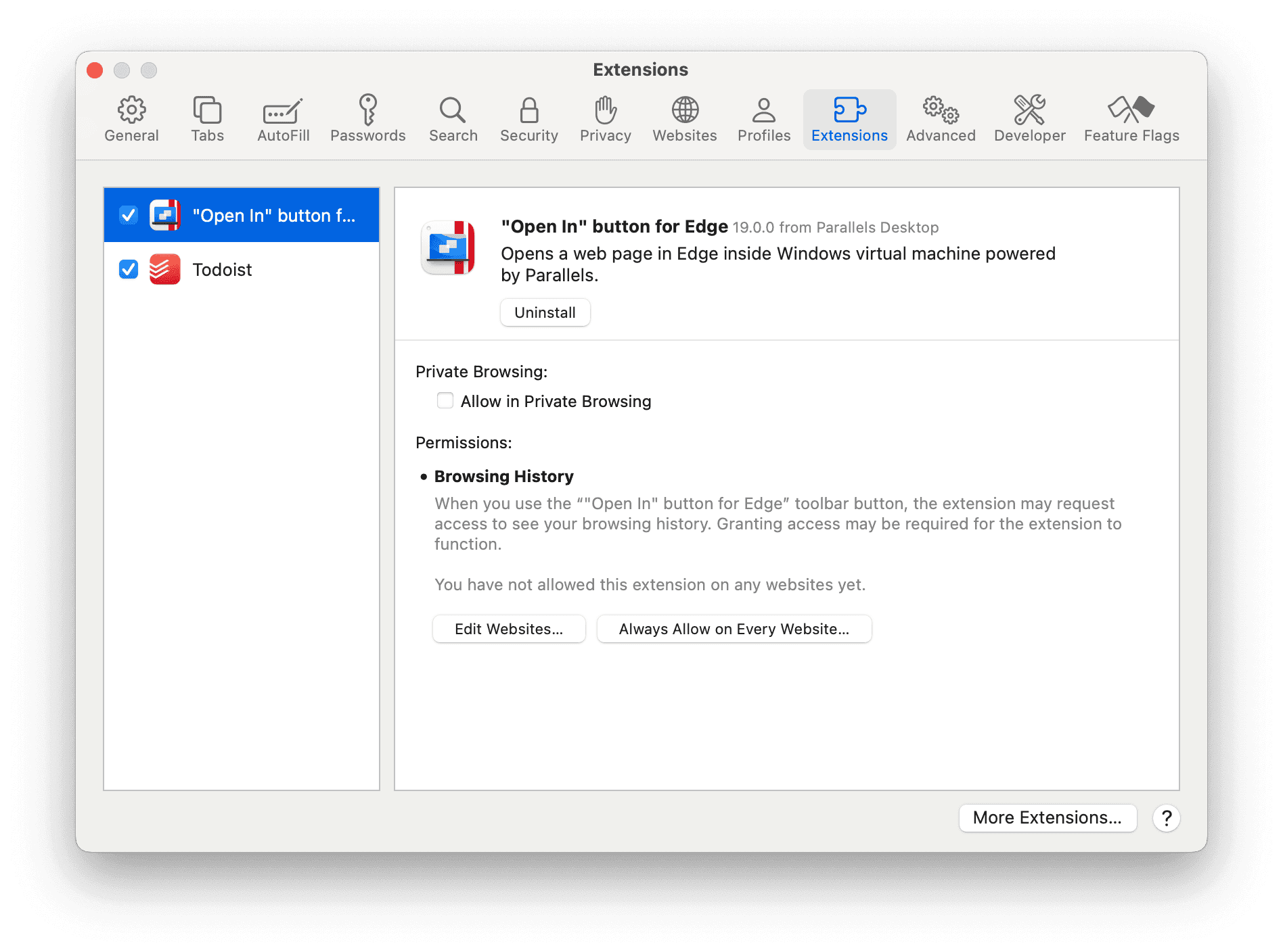 Uninstall Incompatible Extensions to Fix Safari Not Working on Mac
