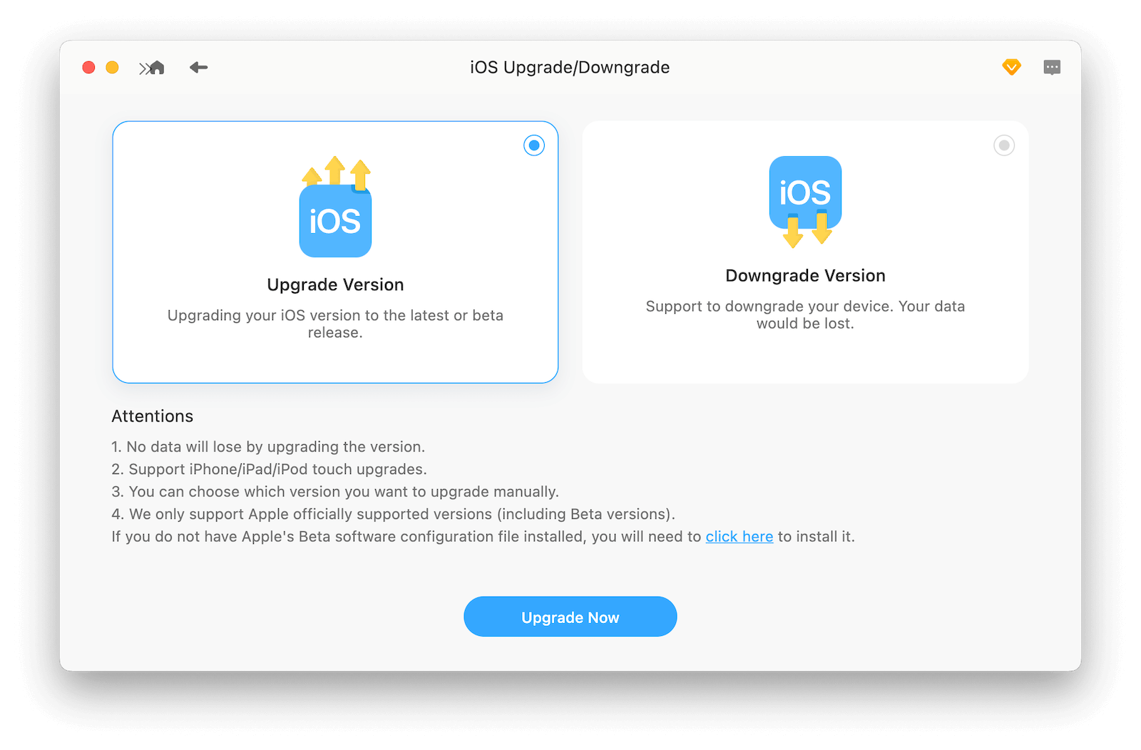 Descargar e instalar iOS 26 con BuhoRepair