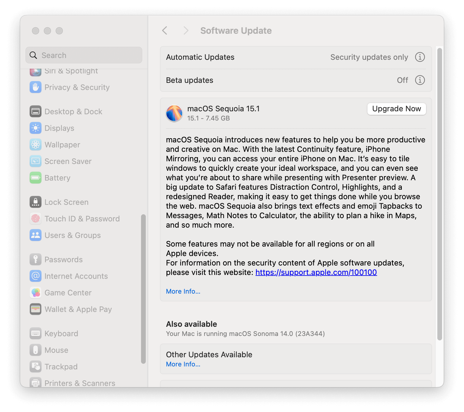 Update macOS