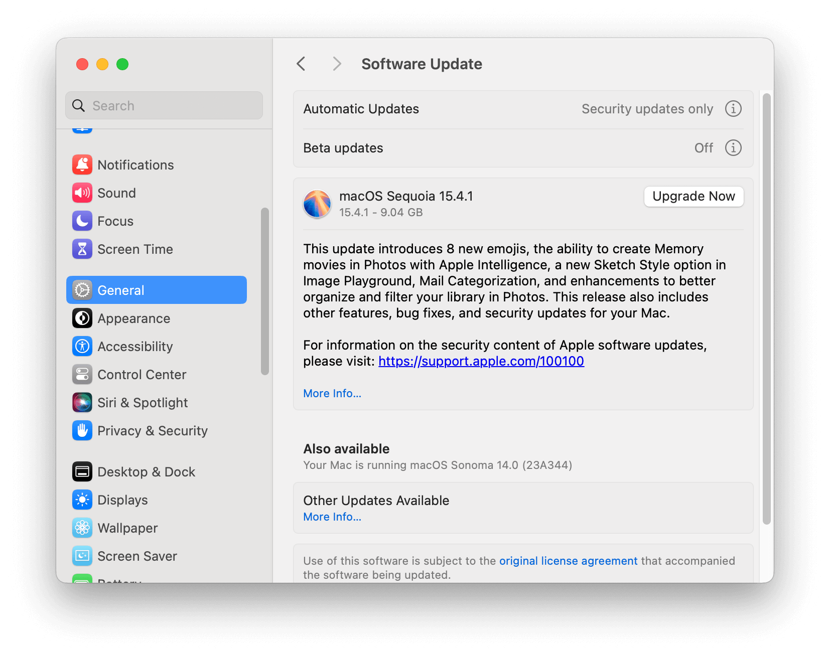 Update macOS