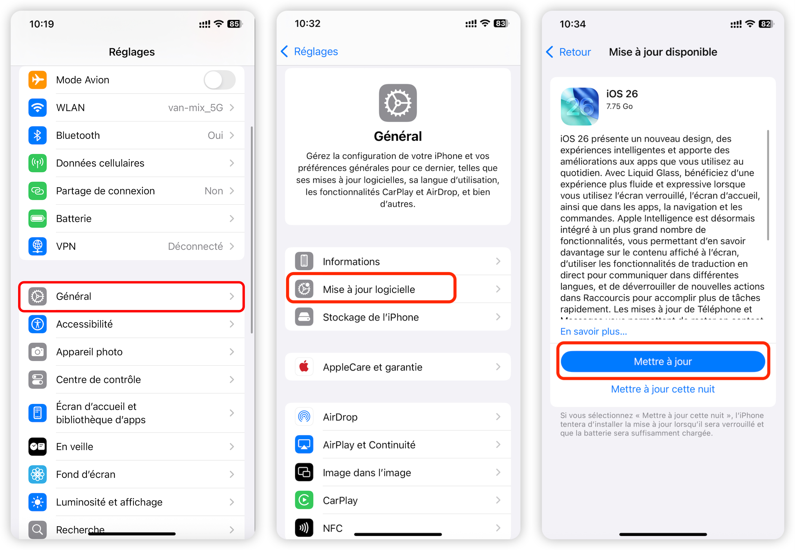 Mettre à jour iOS 26.2