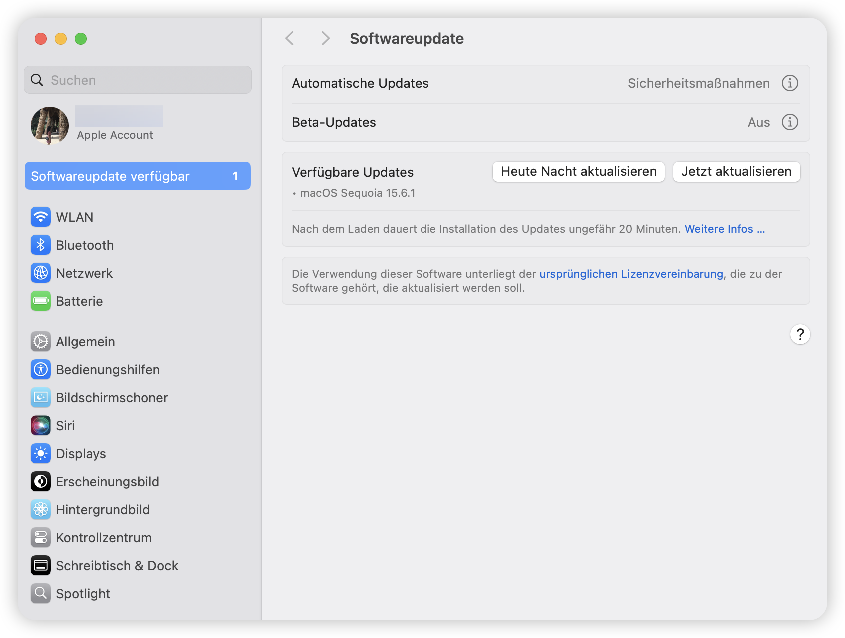 Software-Update auf dem Mac